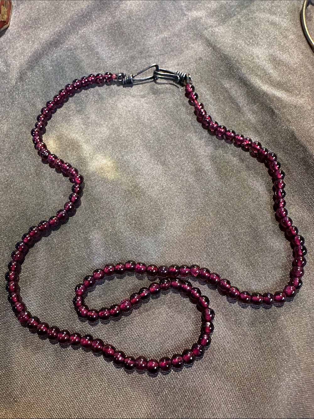 18” garnet Beaded Necklace - Women Jewelry